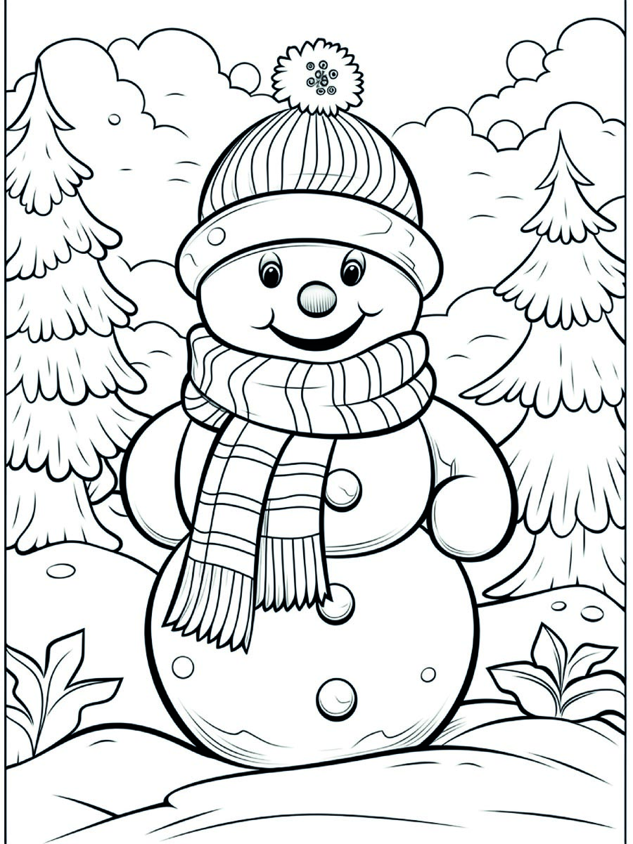 40 Snowman Coloring Pages For Kids And Adults - winsumart.com